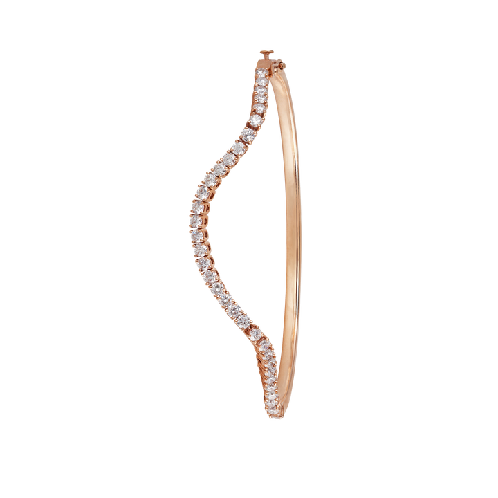 Flexible 18K yellow gold bracelet with VS-G diamonds