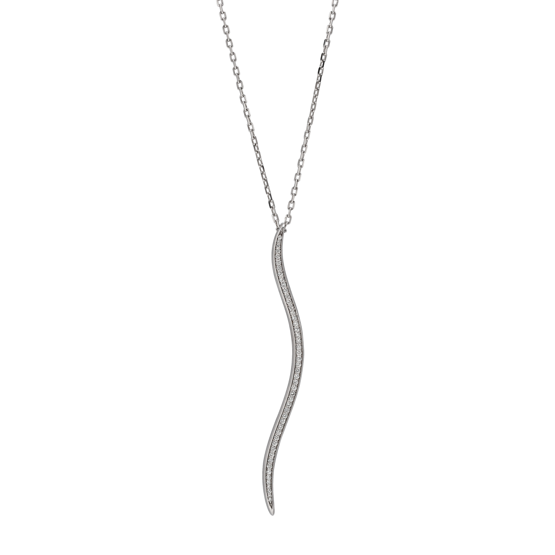 Fine Pendant in 18K White Gold and VS-G Diamond