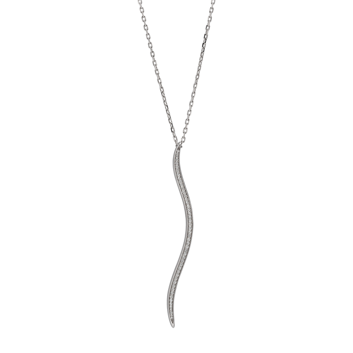 Fine Pendant in 18K White Gold and VS-G Diamond