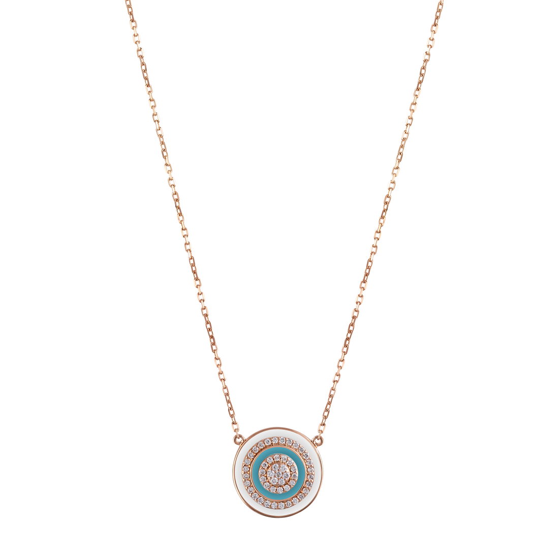 Pendant in 18K Yellow Gold on a 42-cm fine Chain, Adorned with VS-G Diamonds