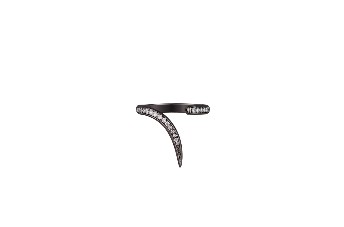 Ring in 18K Black Gold with VS-G Diamond