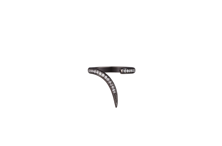 Ring in 18K Black Gold with VS-G Diamond