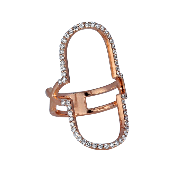 Ring in 18k Rose Gold with VS-G Diamonds - Calatrava Collection