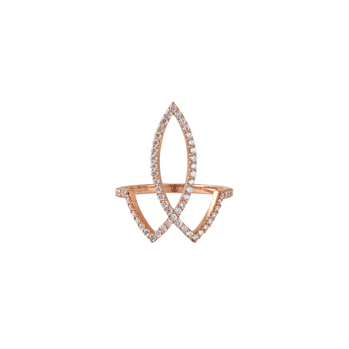 Ring in 18K Rose Gold with VS-G diamonds