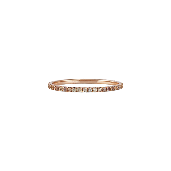 Ring in 18K rose gold with tsavorite stone