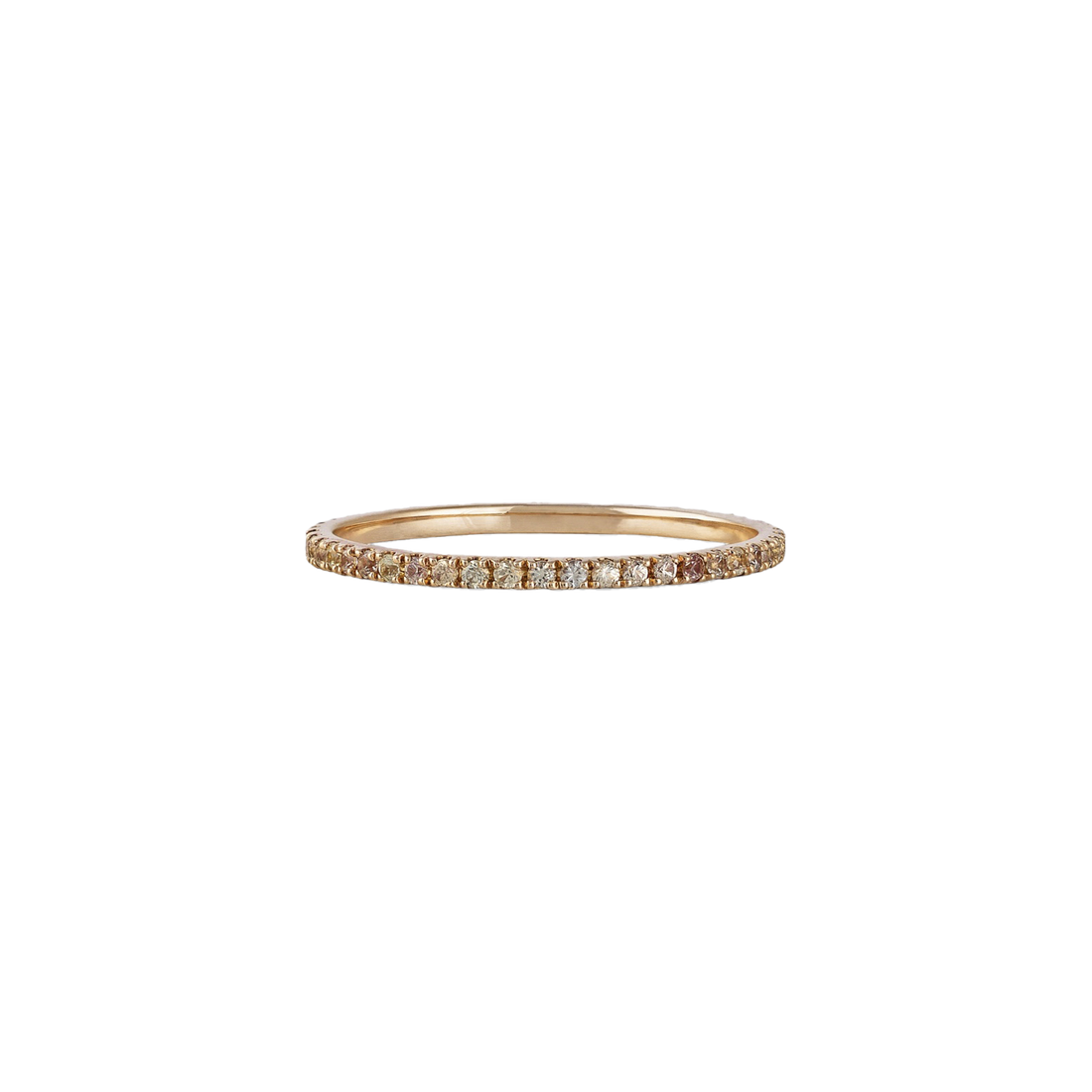 Ring in 18K rose gold with tsavorite stone
