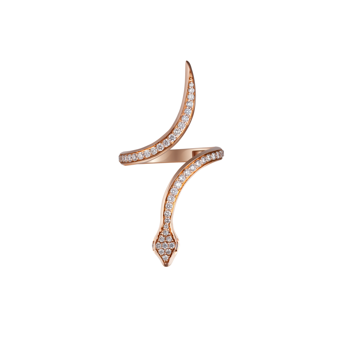 Garden of Eden - Ring in 18K Rose Gold with VS-G Diamond in the Shape of a Snake