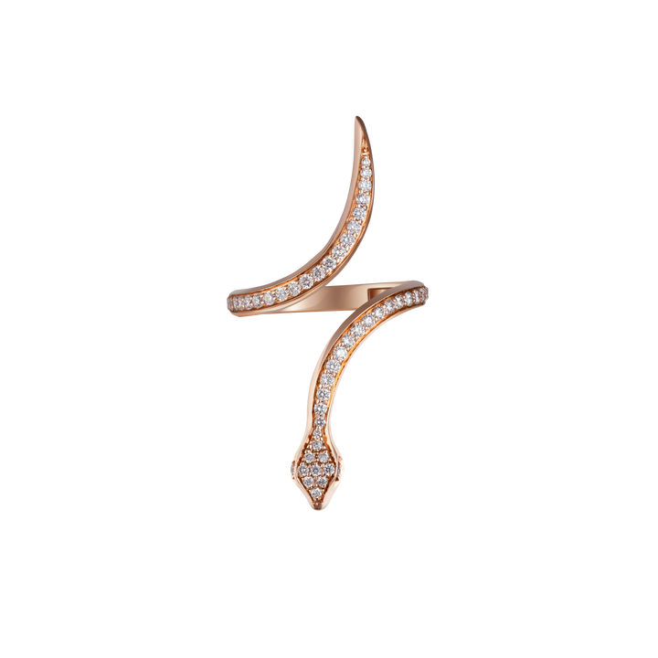 Garden of Eden - Ring in 18K Rose Gold with VS-G Diamond in the Shape of a Snake