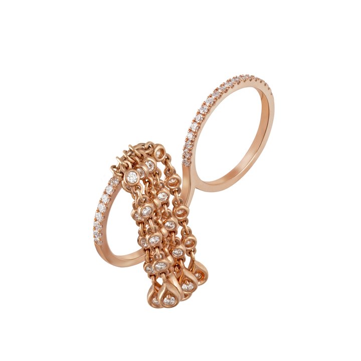 Ring in 18K yellow gold with VS-G diamonds