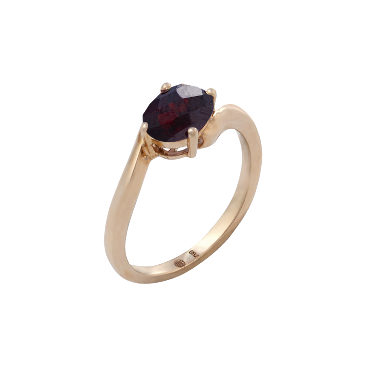Ring in 18k Rose Gold and Garnet stone - Arcobaleno Collection