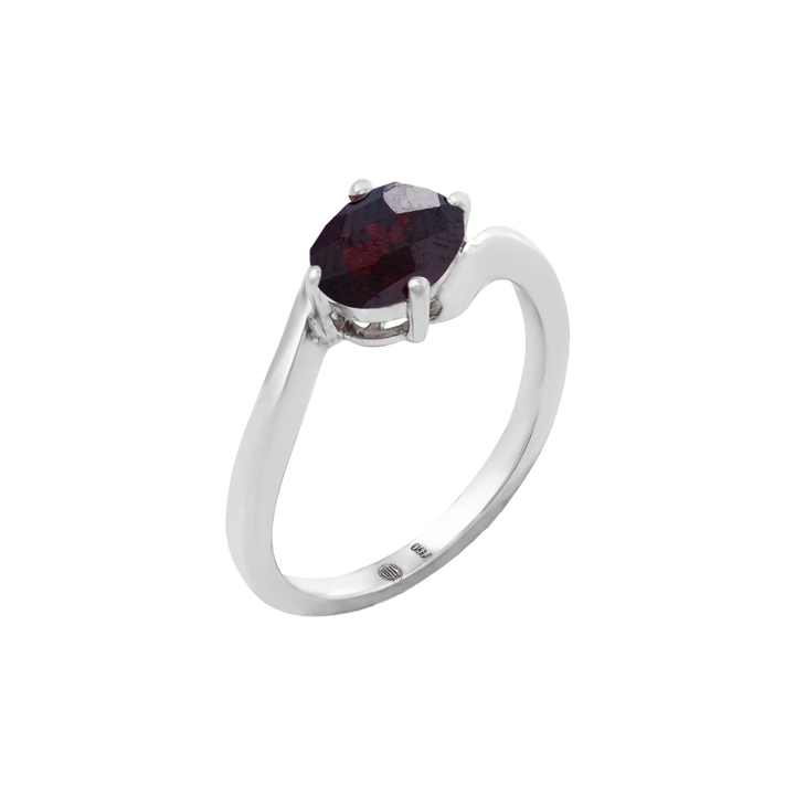 Ring in 18k Rose Gold and Garnet stone - Arcobaleno Collection