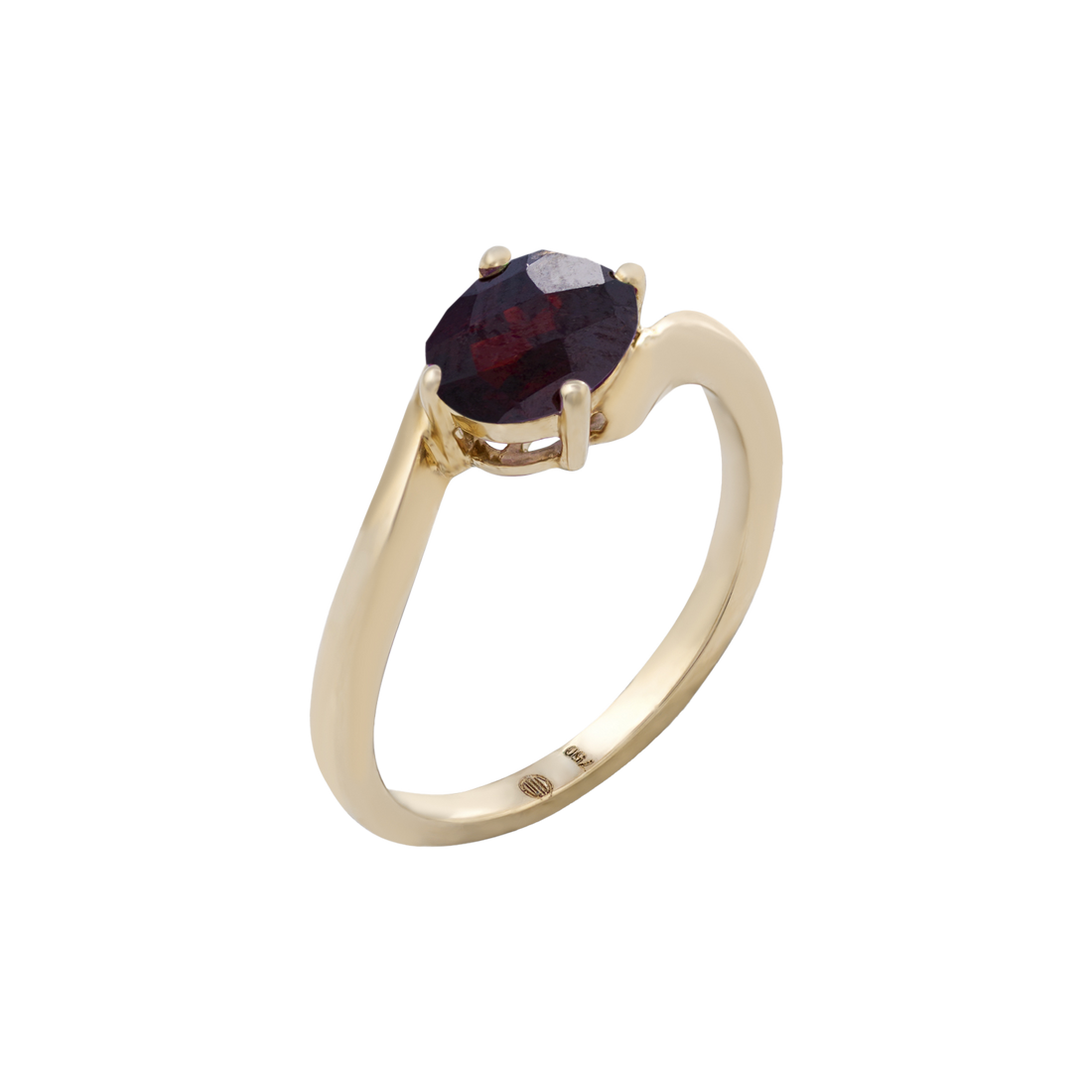 Ring in 18k Rose Gold and Garnet stone - Arcobaleno Collection