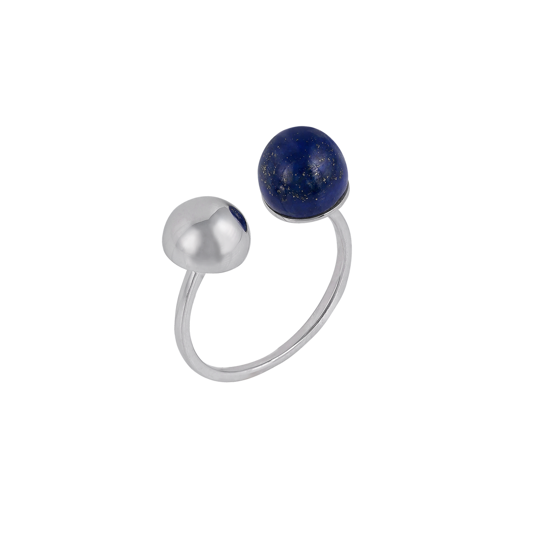 Ring in 18K white gold with Lapis stone