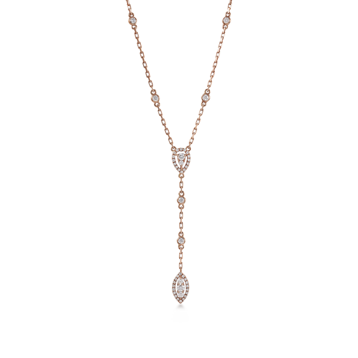 Necklace in 18K Yellow Gold with VS-G Diamond