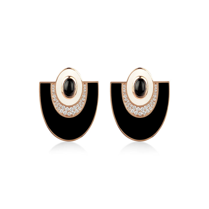 Josephine Earrings in 18K rose gold with VS-G diamonds