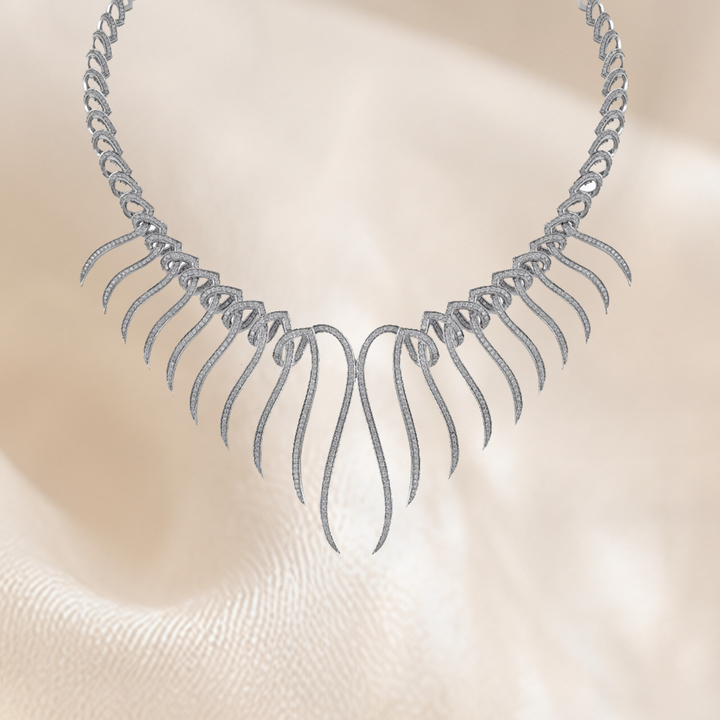 The Modern Art Perspective on the City Lights Inspired Diamond Necklace Dubai