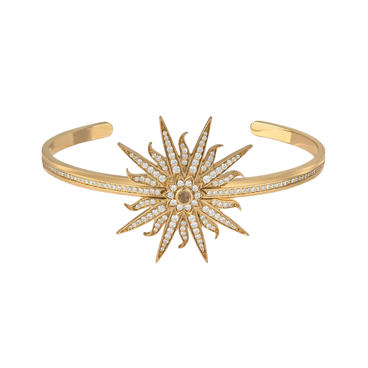 Sunburst Inspire 18K Yellow Gold with VS-G Diamond Bracelet