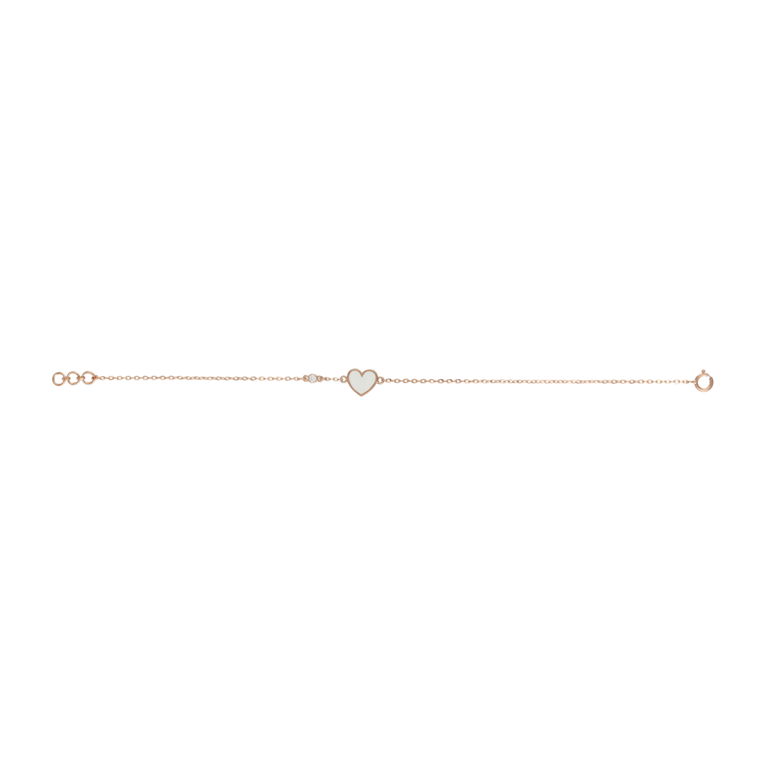 Baby Love Fine Chain Bracelet in 18K Yellow Gold VS-G Diamond