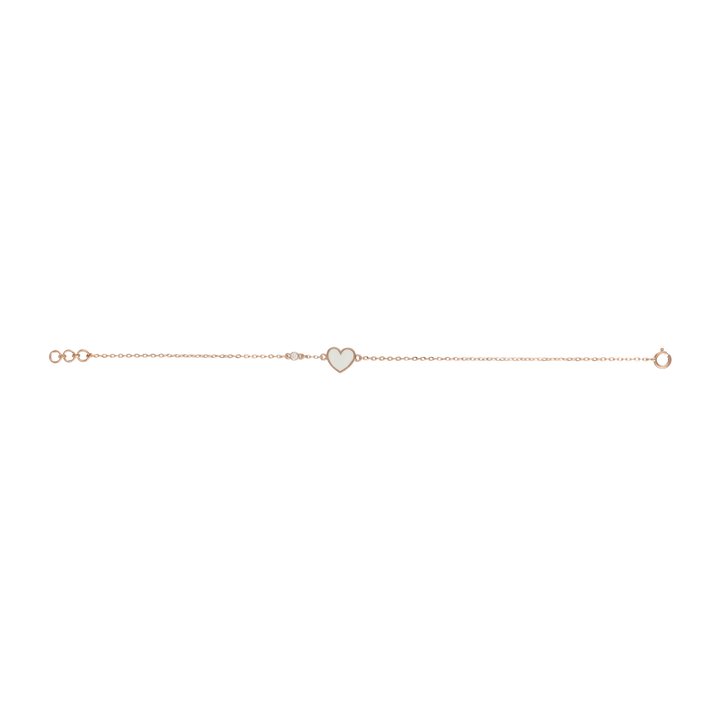 Baby Love Fine Chain Bracelet in 18K Yellow Gold VS-G Diamond