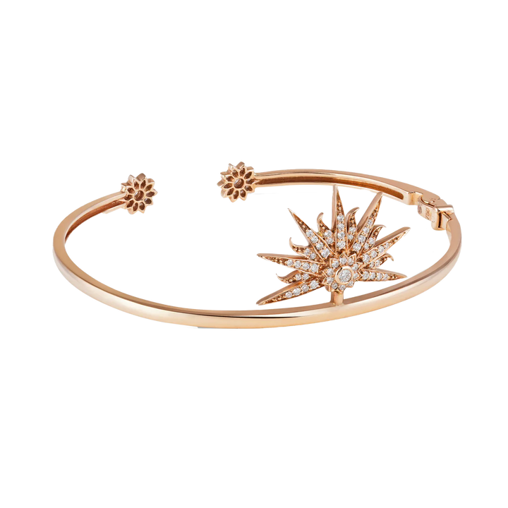 Sunburst Inspire 18K Rose Gold with VS-G Diamond Hand Bracelet