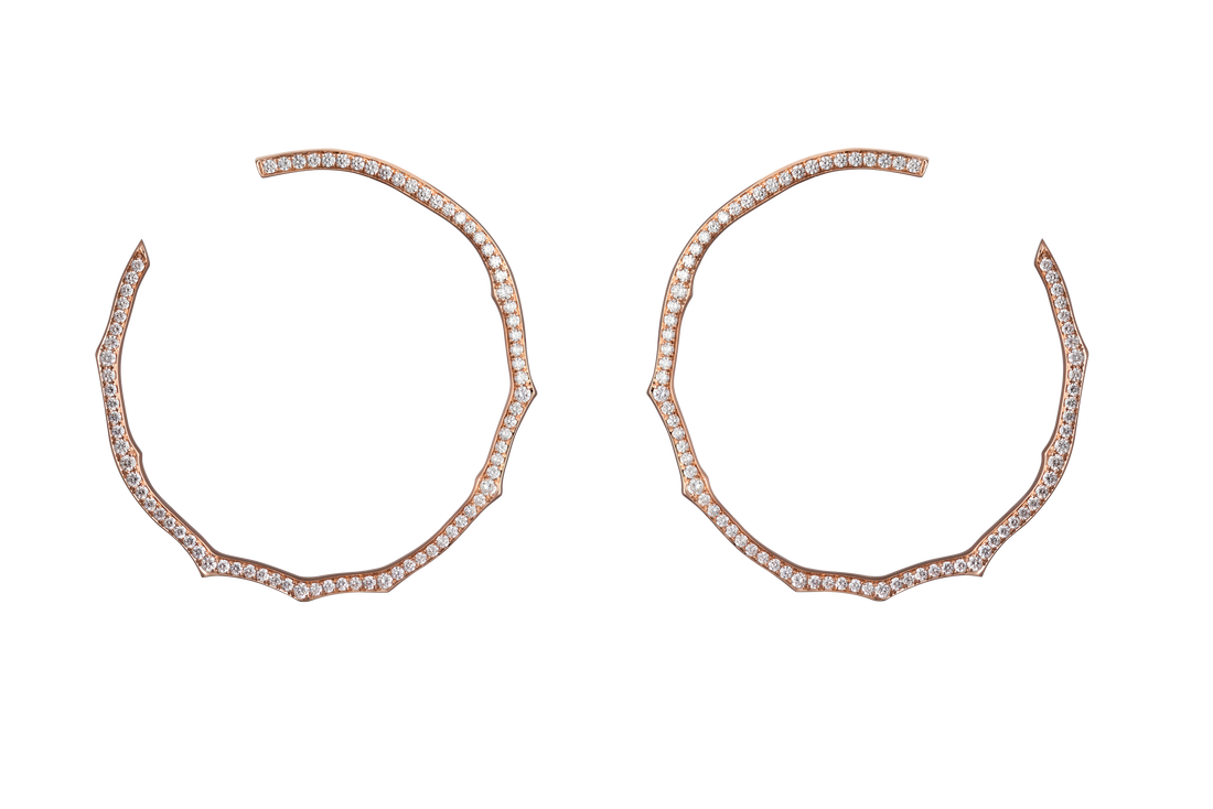 Branch Affinity Earrings in 18K rose gold with VS-G diamonds