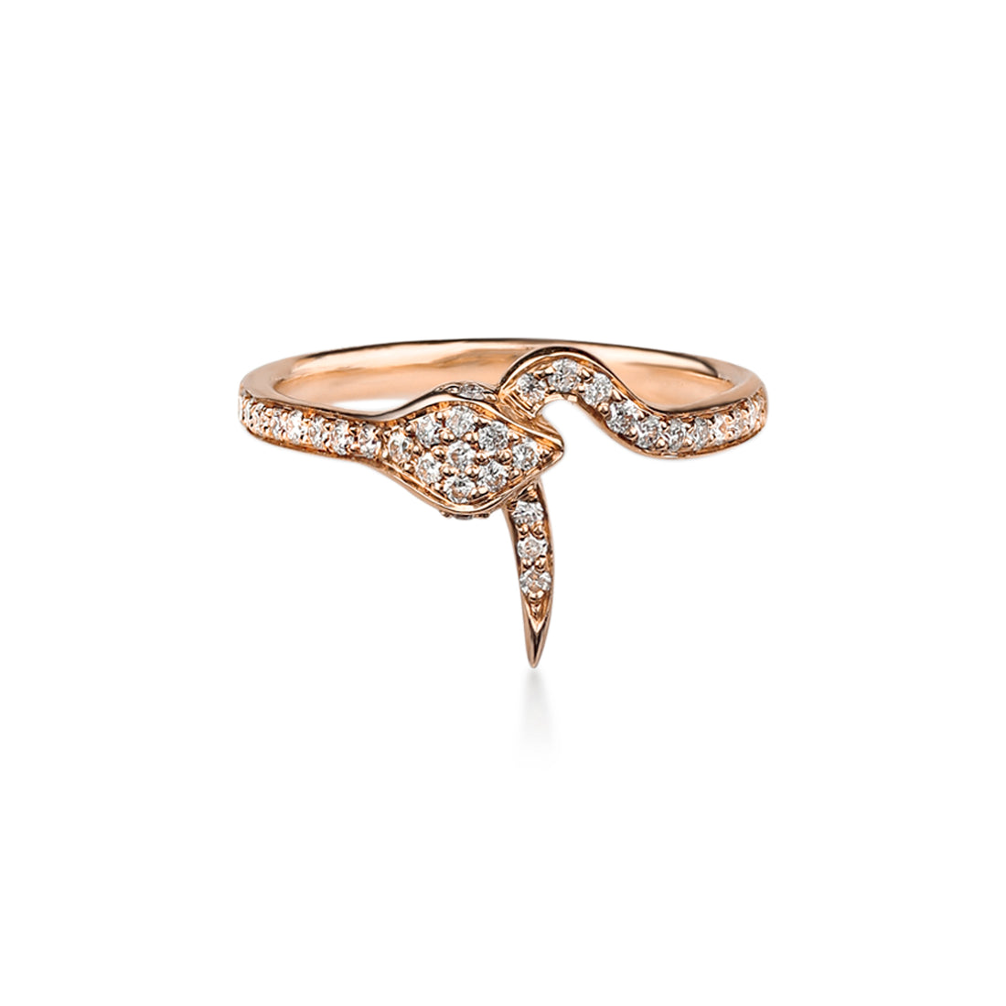 Garden Of Eden - Ring In 18K Yellow Gold With VS-G Diamond In Shape Of A Snake