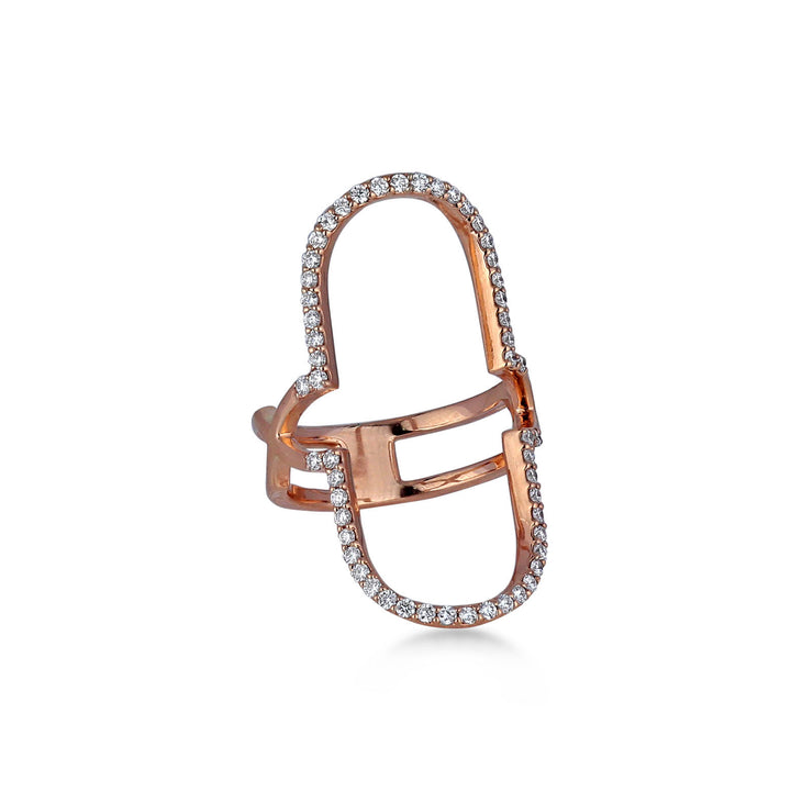 Ring in 18k Rose Gold with VS-G Diamonds - Calatrava Collection