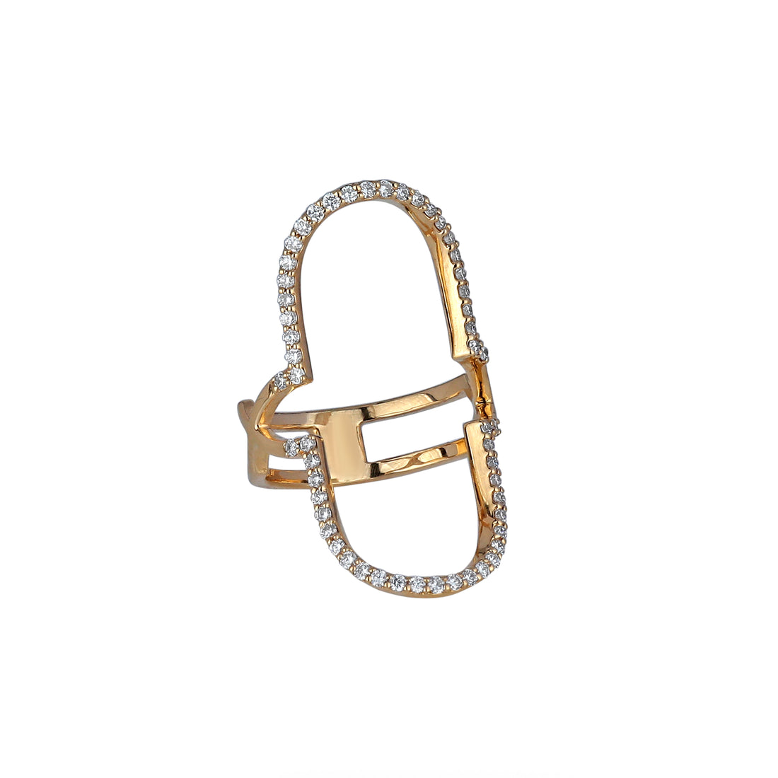 Ring in 18K yellow gold with VS-G diamonds - Calatrava Collection