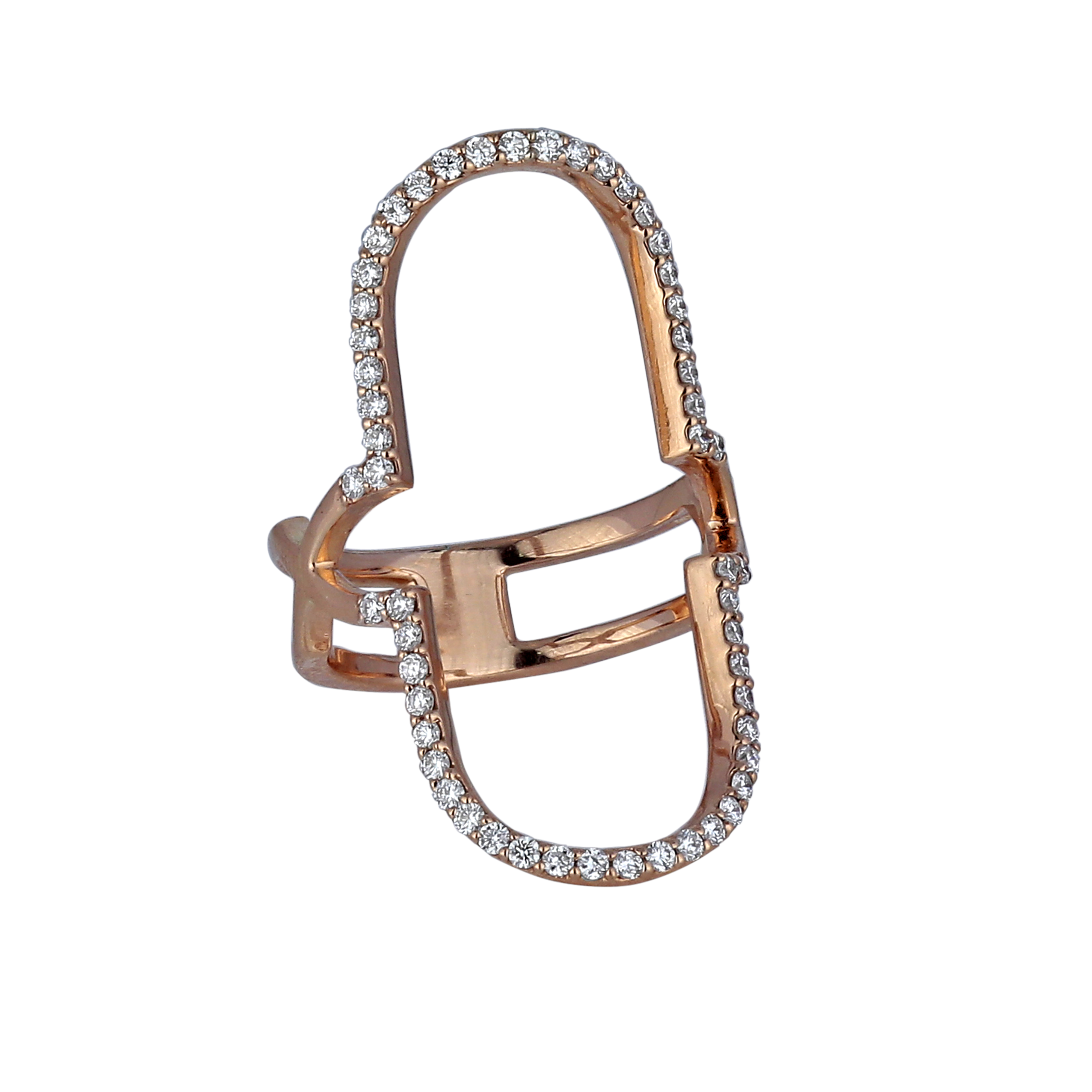 Ring in 18k Rose Gold with VS-G Diamonds - Calatrava Collection