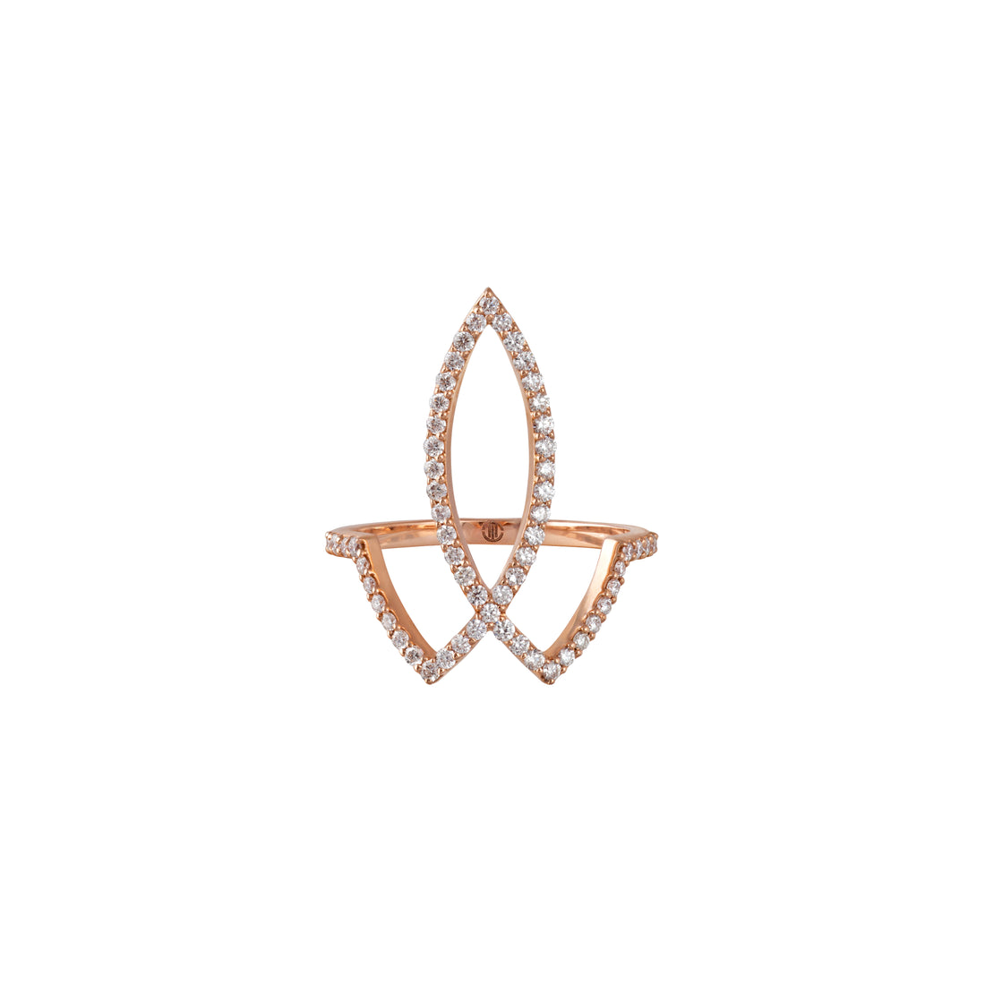 Ring in 18K Rose Gold with VS-G diamonds