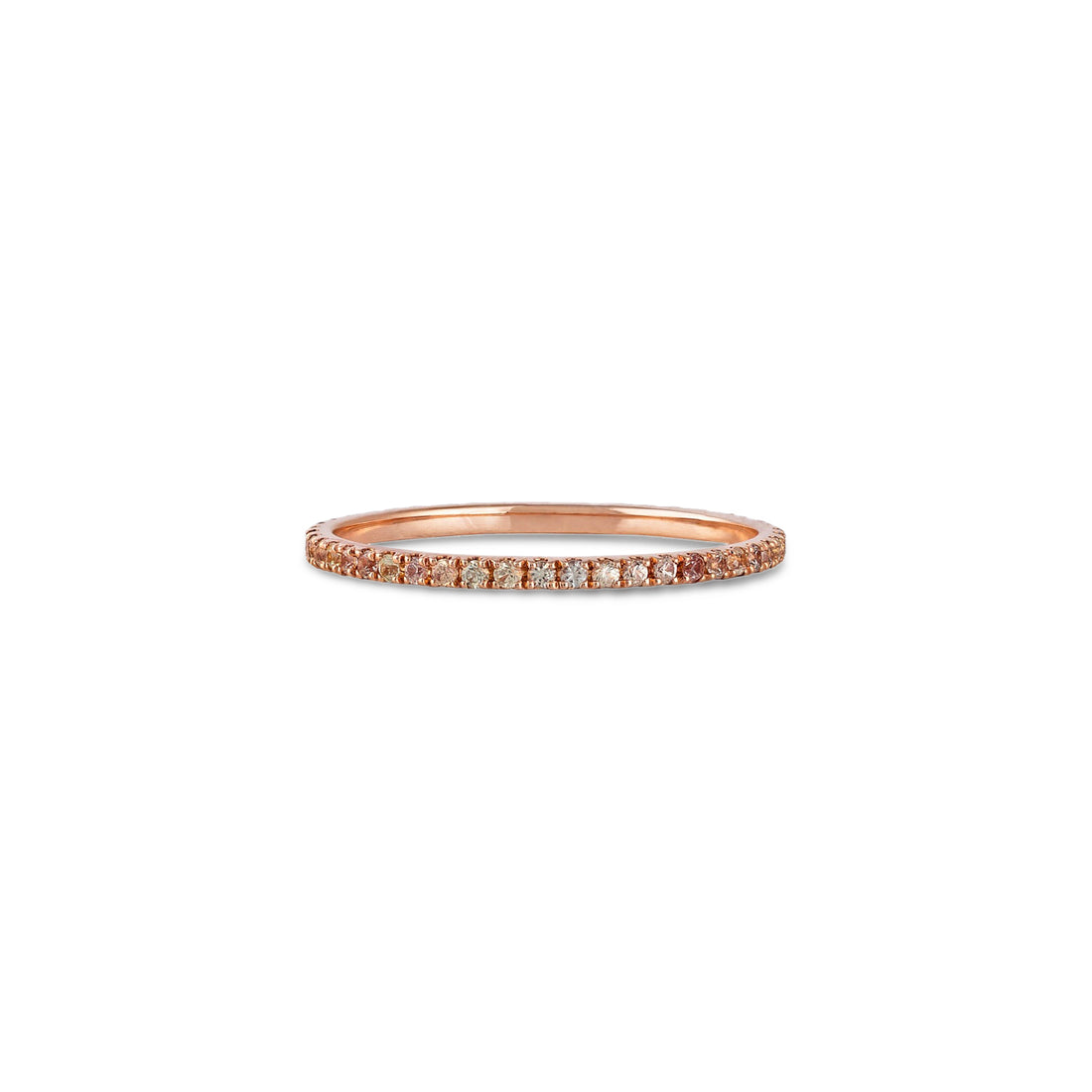 Ring in 18K rose gold with tsavorite stone