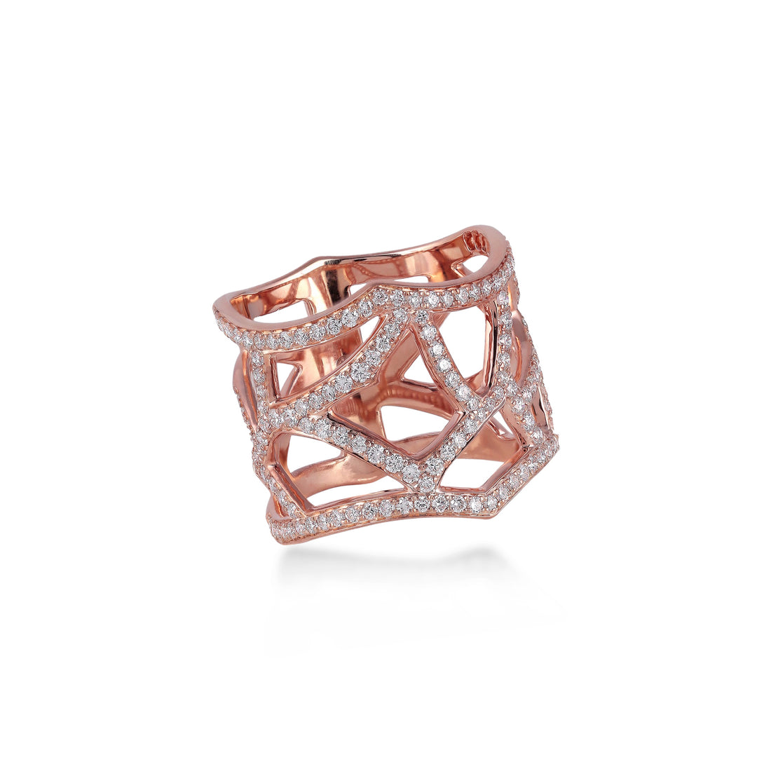 Branch Infinity Ring In 18K Rose Gold With VS-G Diamonds