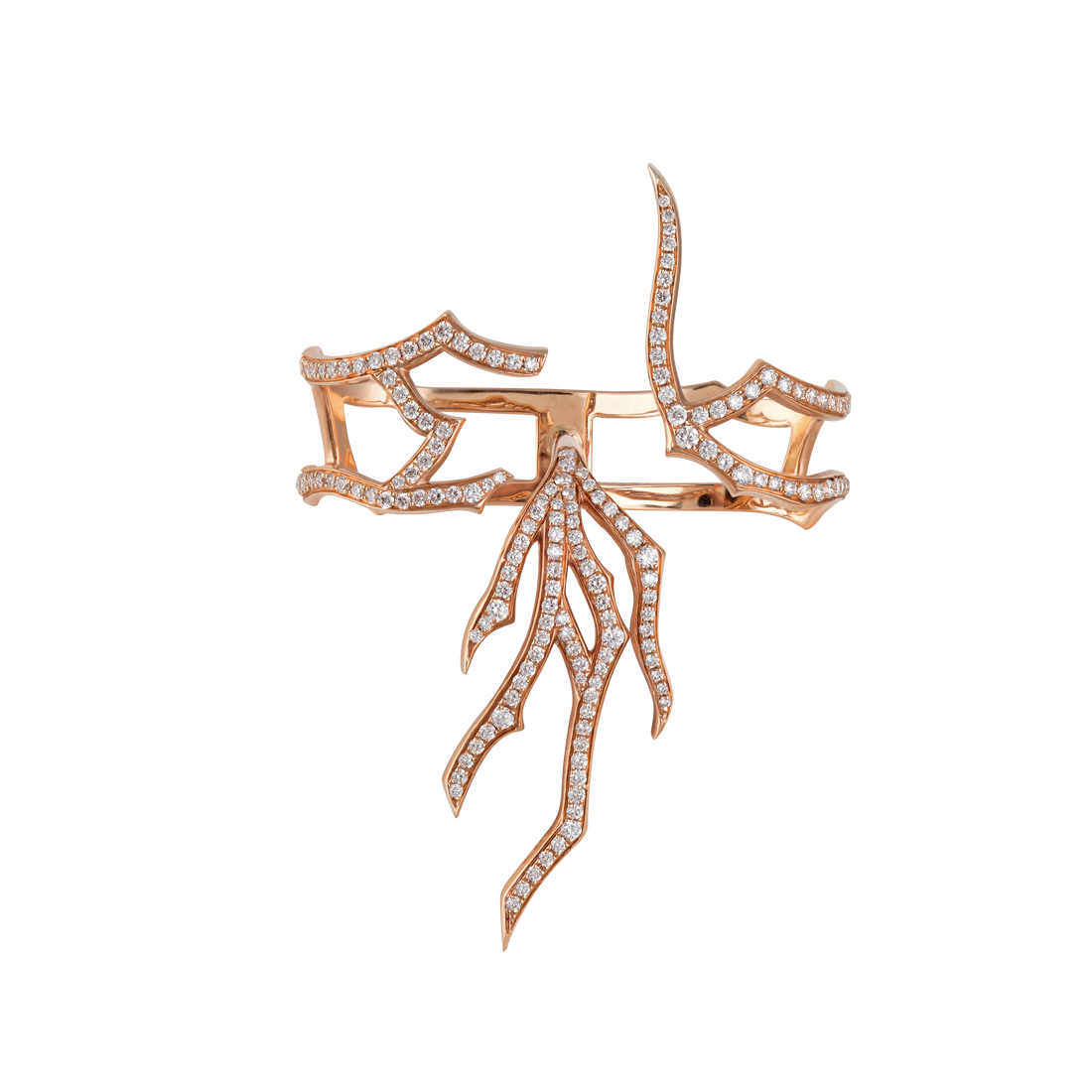 Branch Infinity Ring In 18K Rose Gold With VS-G Diamonds