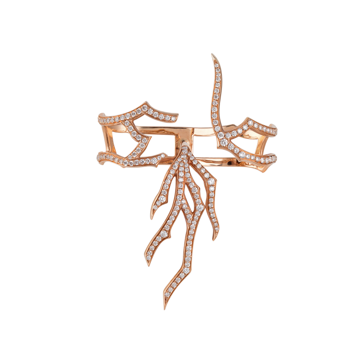 Branch Infinity Ring In 18K Rose Gold With VS-G Diamonds