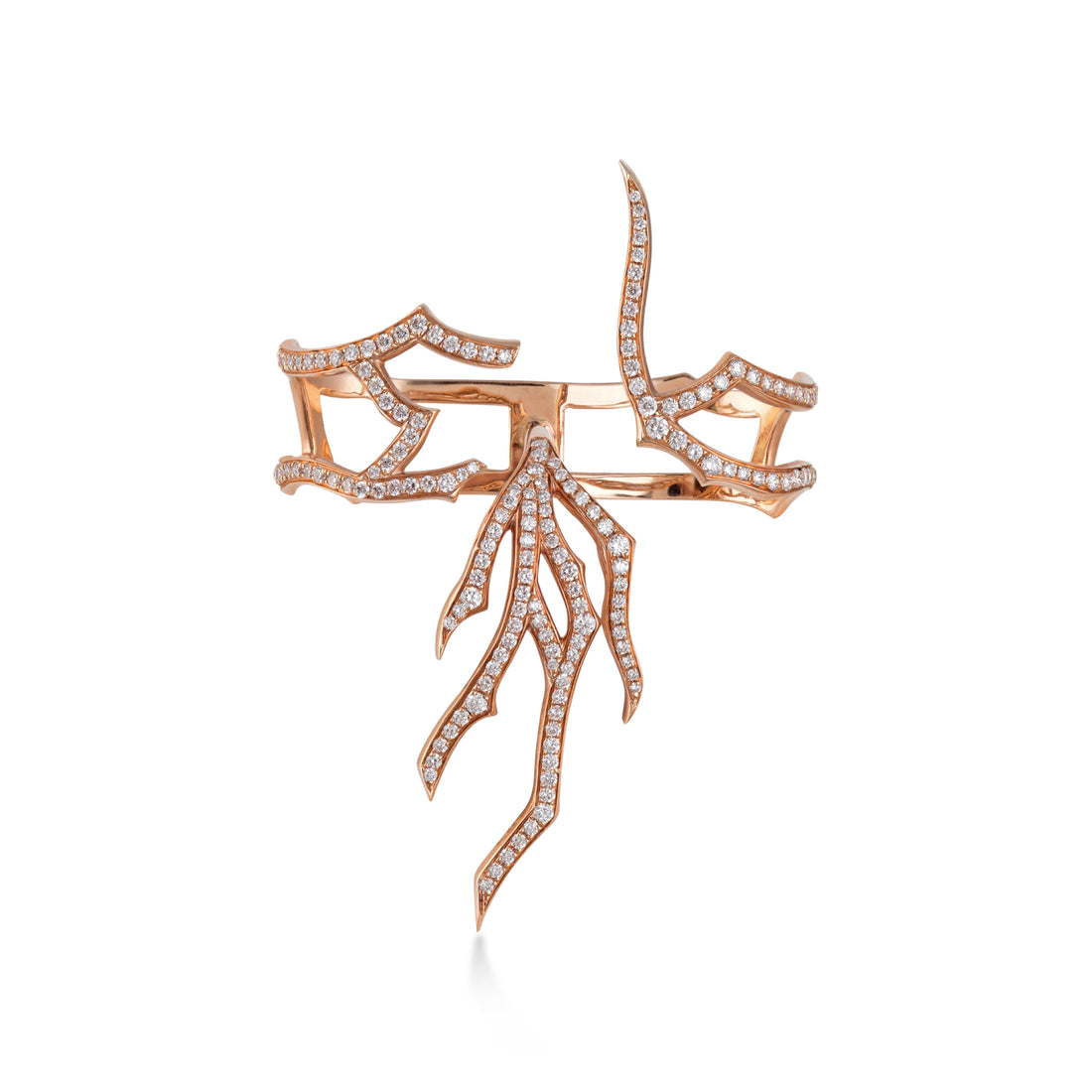 Branch Infinity Ring In 18K Rose Gold With VS-G Diamonds