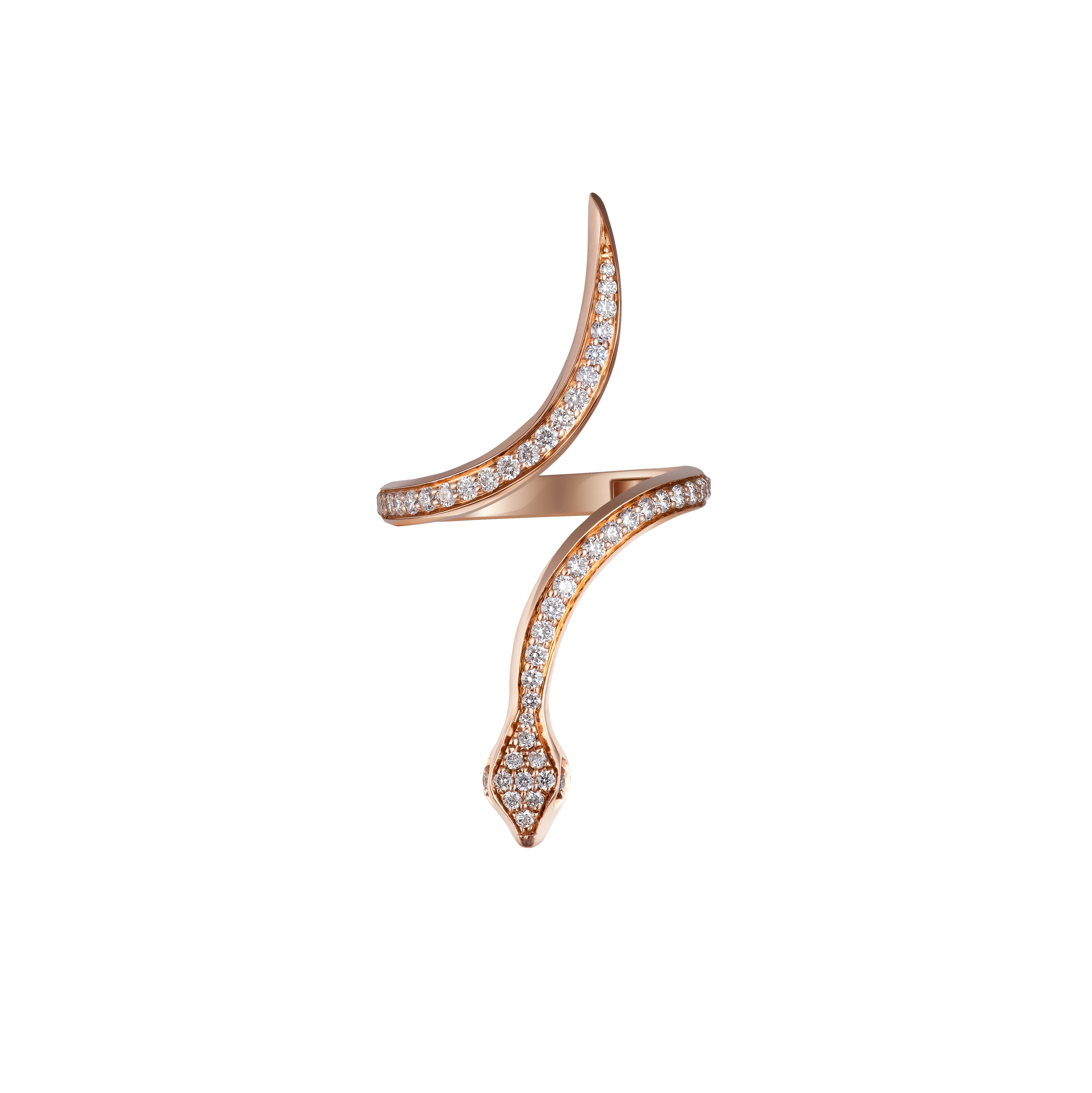 Garden of Eden - Ring in 18K Rose Gold with VS-G Diamond in the Shape of a Snake