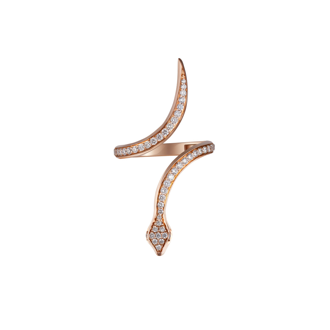 Garden of Eden - Ring in 18K Rose Gold with VS-G Diamond in the Shape of a Snake