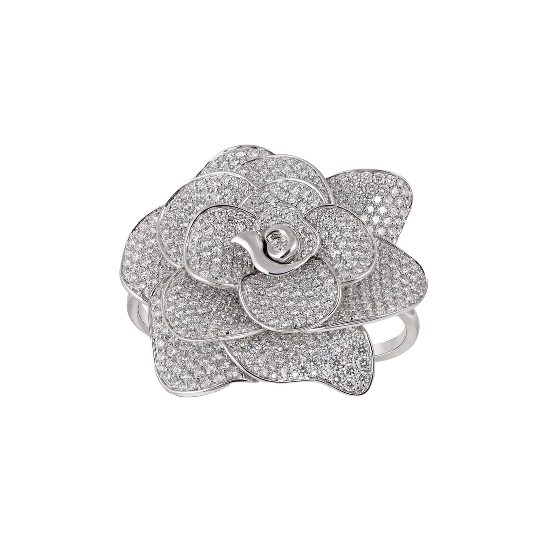 Blossom Ring in White gold and VS-G quality Diamonds