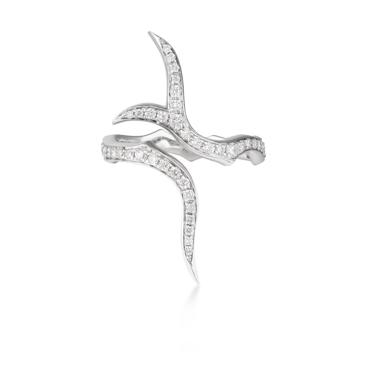 Branch Affinity Ring in 18K Yellow Gold with VS-G Diamond in the Enveloping Shape