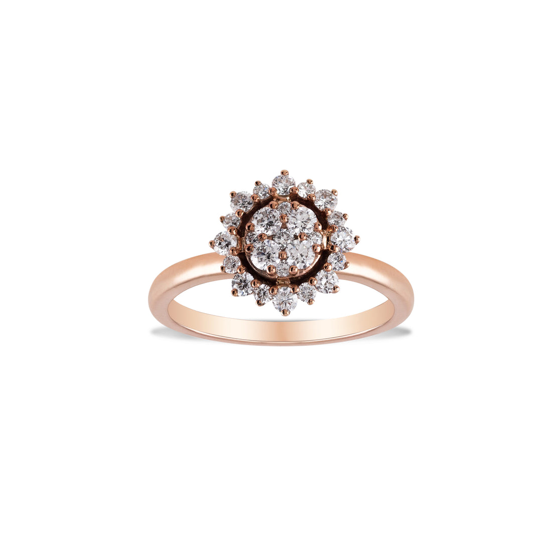 Ring In 18K Rose Gold With VS-G Diamonds