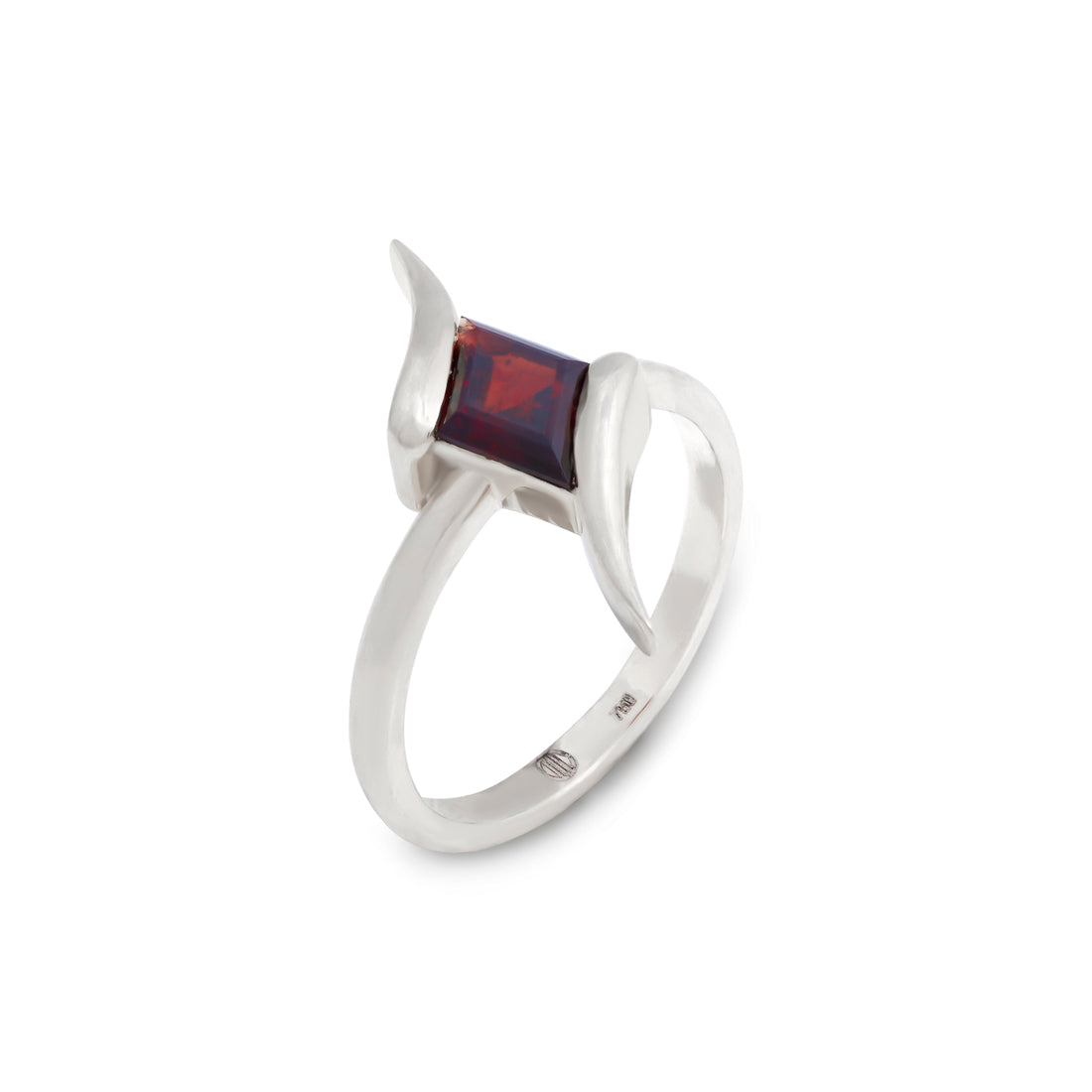 Ring in 18K yellow gold and Garnet stone - Arcobaleno Collection