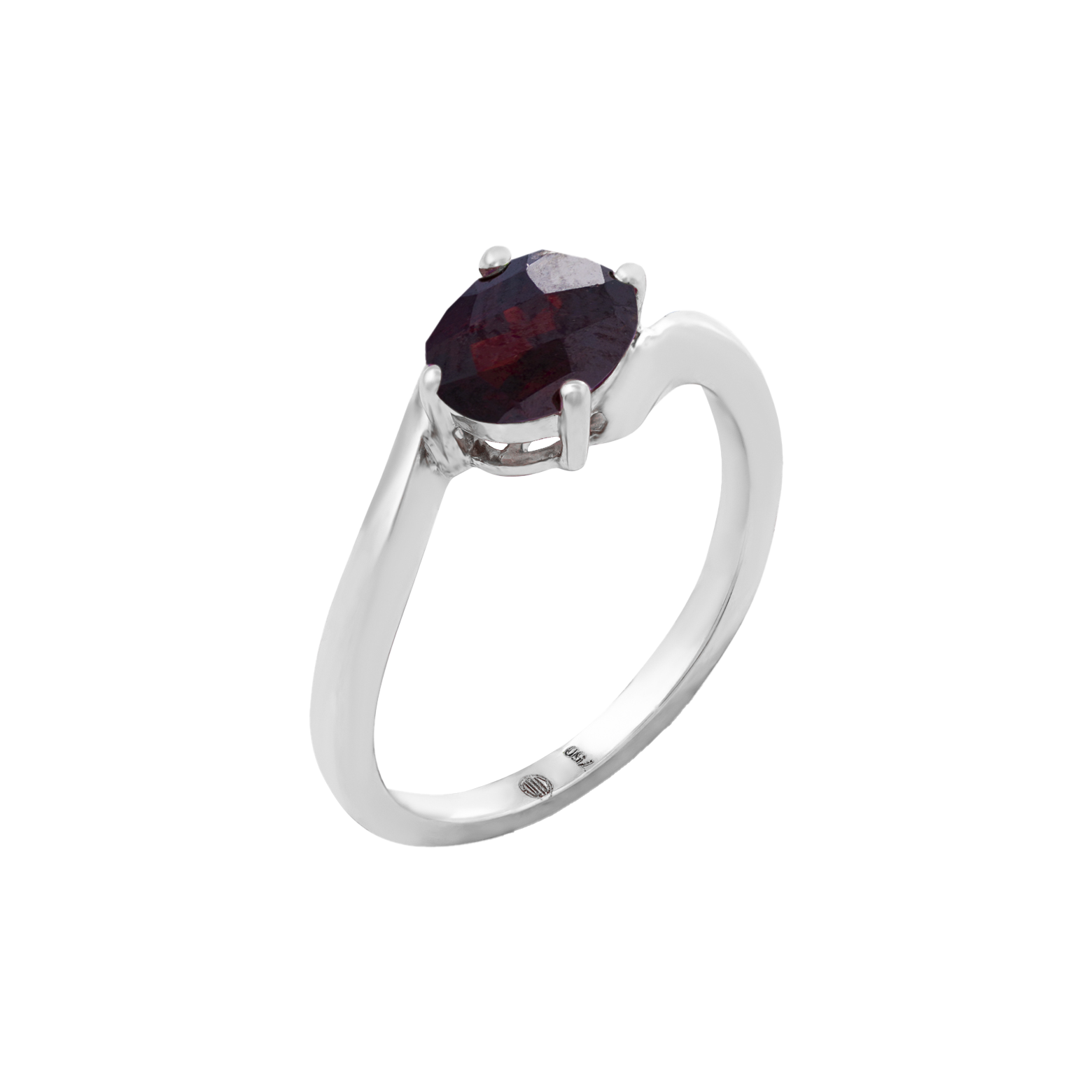 Ring in 18k Rose Gold and Garnet stone - Arcobaleno Collection