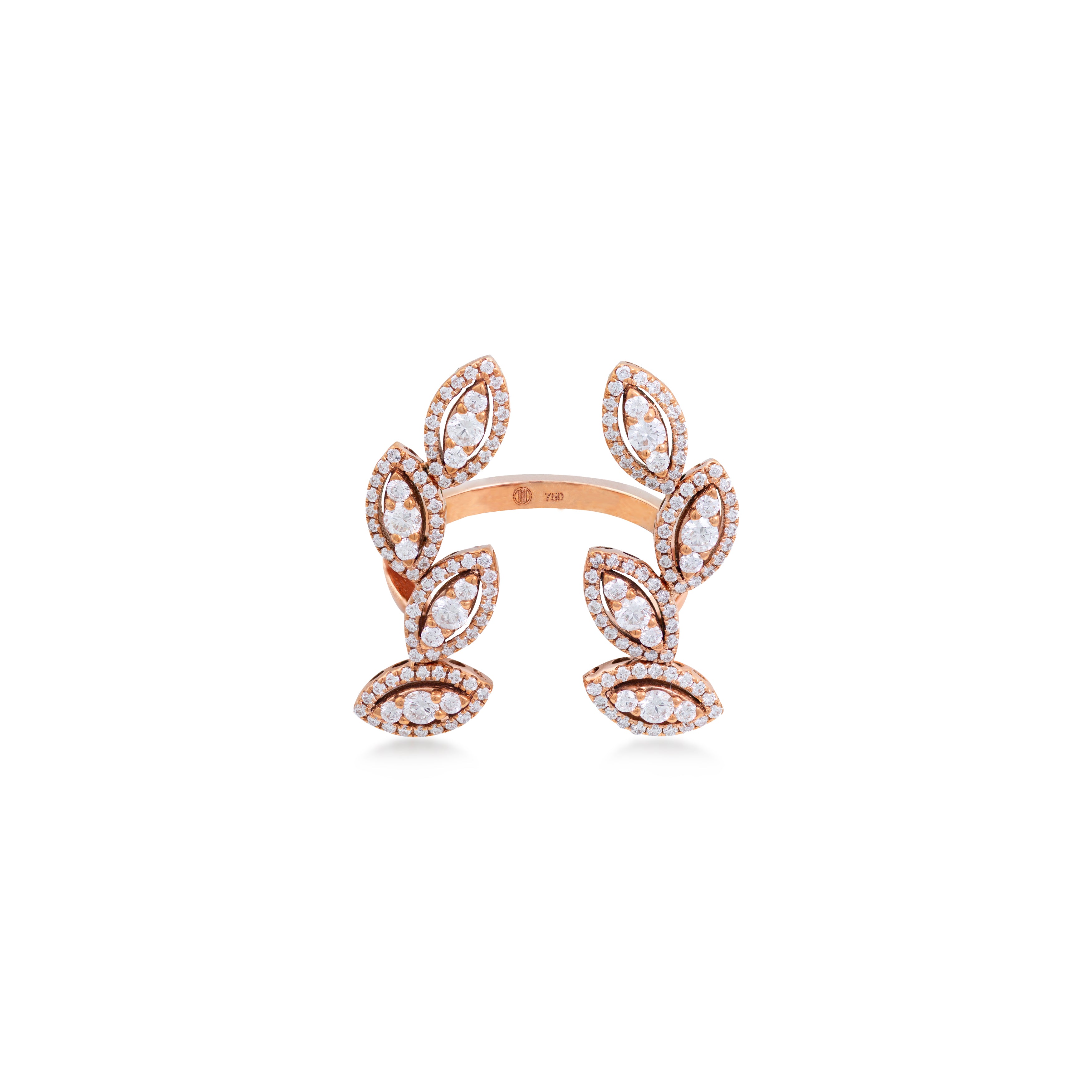 Illusion Ring in 18K rose gold with VS-G diamonds