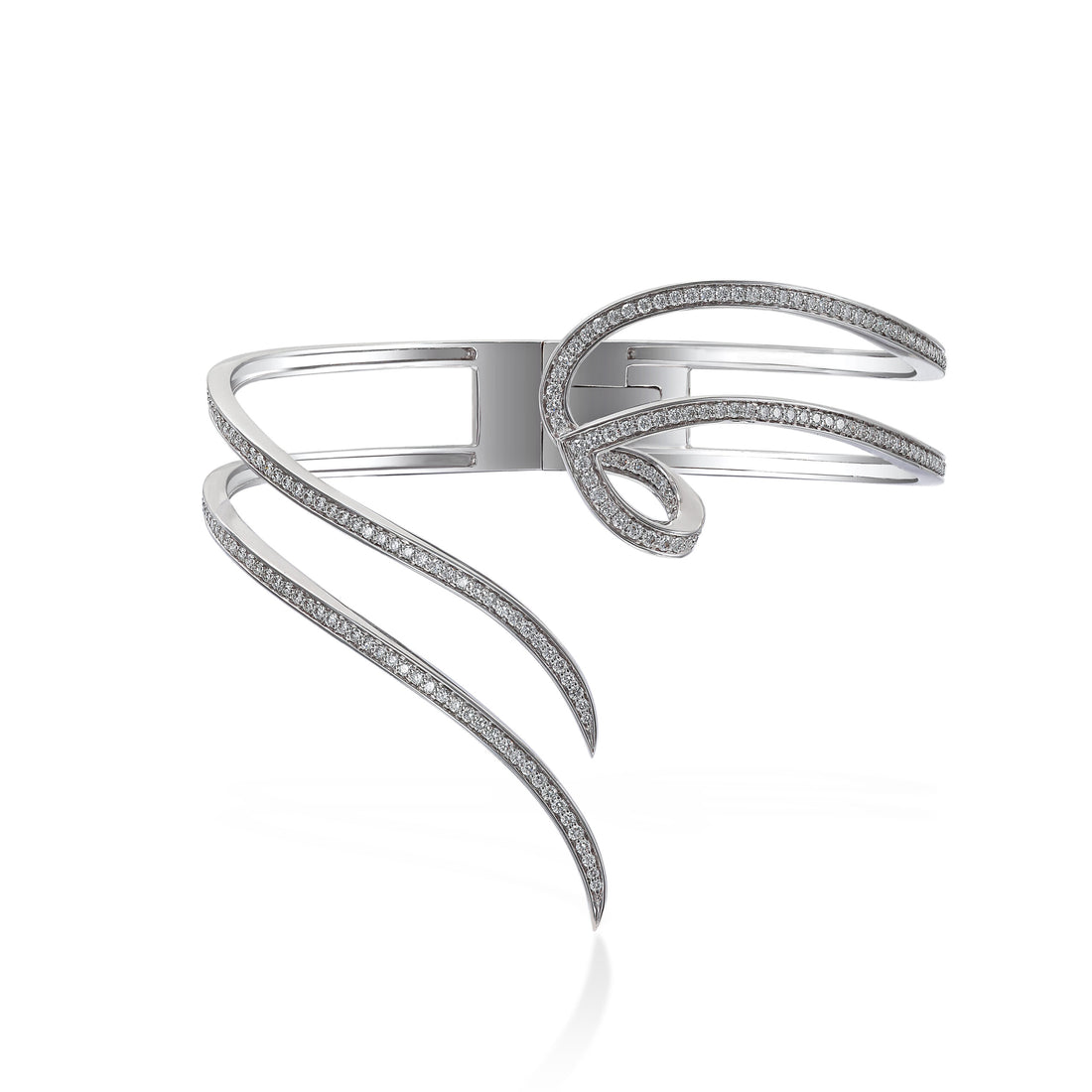 City Lights Wrapping Bracelet in 18K White Gold with VS-G Diamond