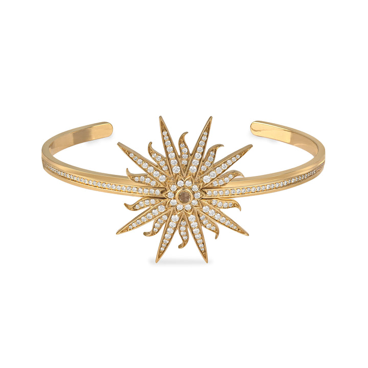 Sunburst Inspire 18K Yellow Gold with VS-G Diamond Bracelet