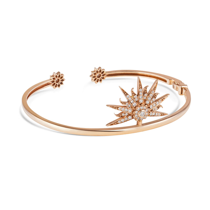 Sunburst Inspire 18K Rose Gold with VS-G Diamond Hand Bracelet