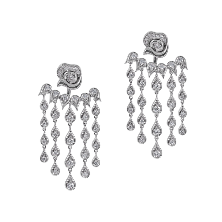 Blossom earrings Inspiring 18K White Gold and VS-G Diamonds