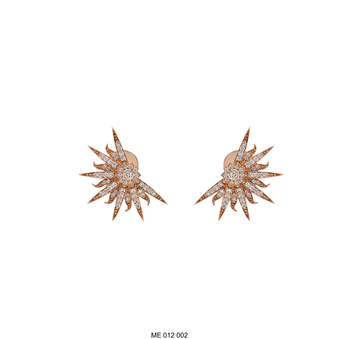 Sunburst Inspire 18K Rose Gold with VS-G Diamond Earring