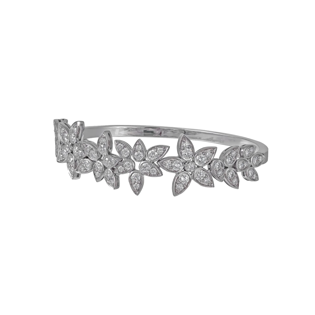 Jasmine 18K white gold and VS-G diamonds Bracelet