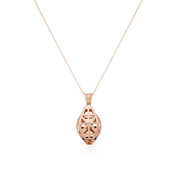 Snake Pendant in 18K Rose Gold with stone